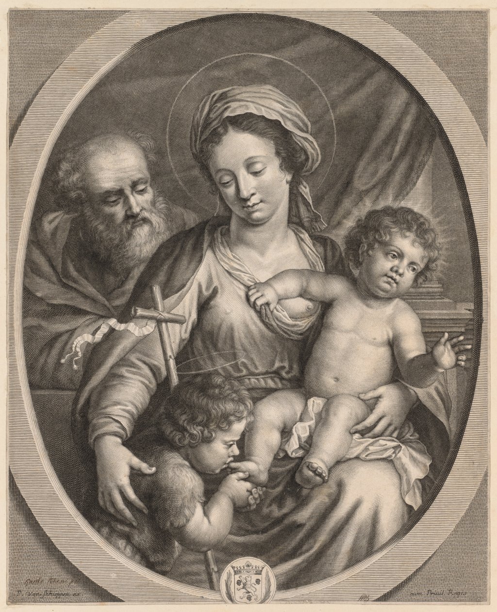 Sacra Famiglia e San Giovanni da Pierre Louis van Schuppen