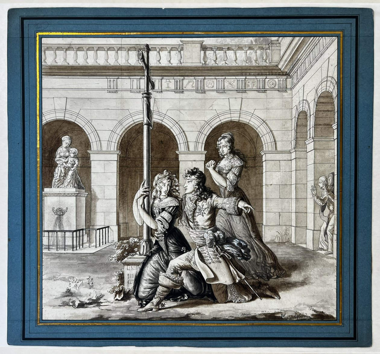 Luigi XIV supplica Louise de La Vallière al convento delle Carmelitane di Chaillot da Pierre Maximilien Delafontaine