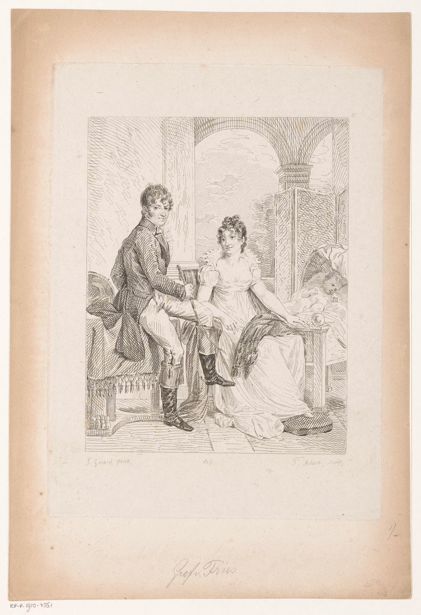 Ritratto di Moritz von Fries e sua moglie da Pierre Michel Adam