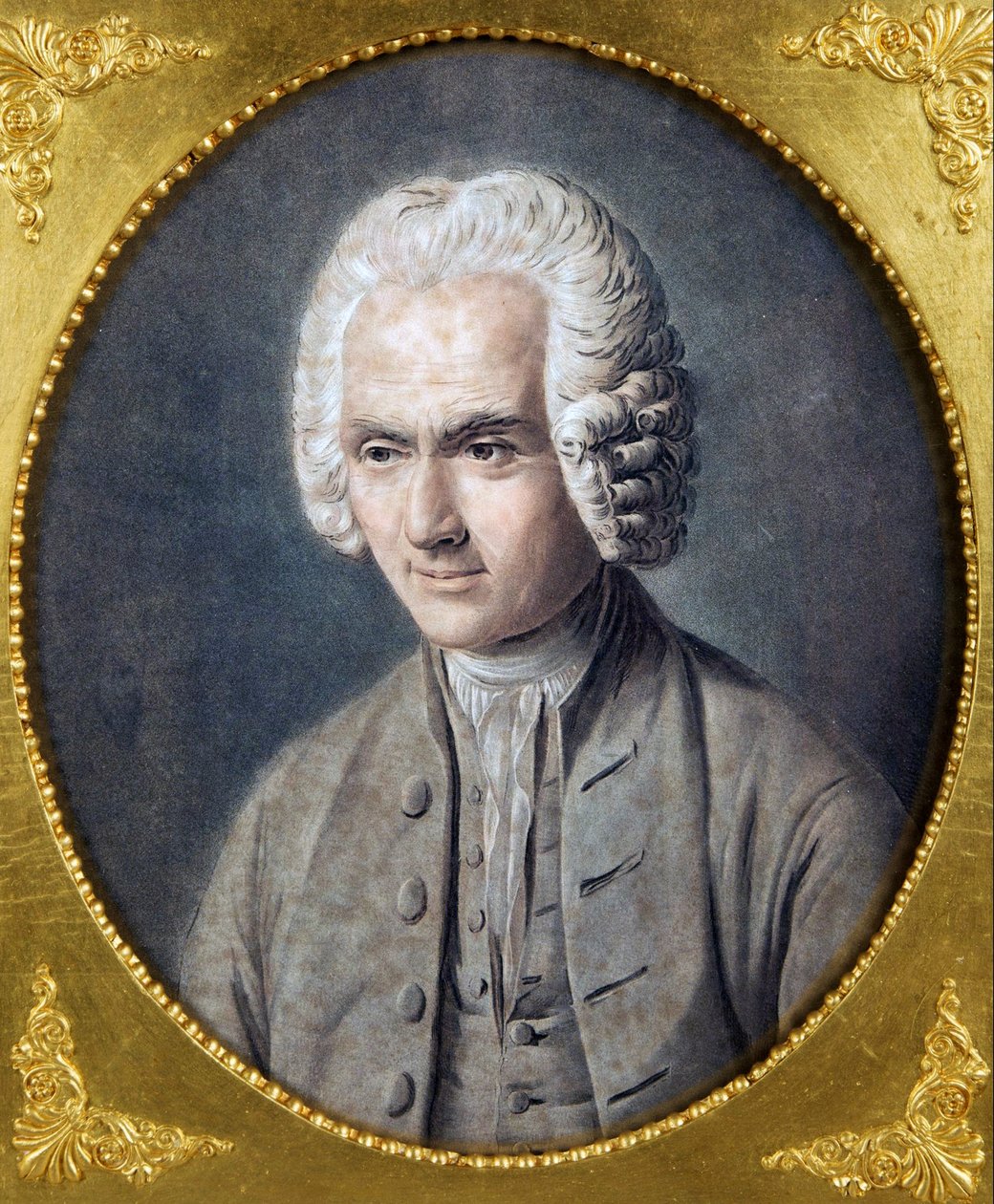 Ritratto di Jean-Jacques Rousseau (1712-1778) da Pierre Michel Alix