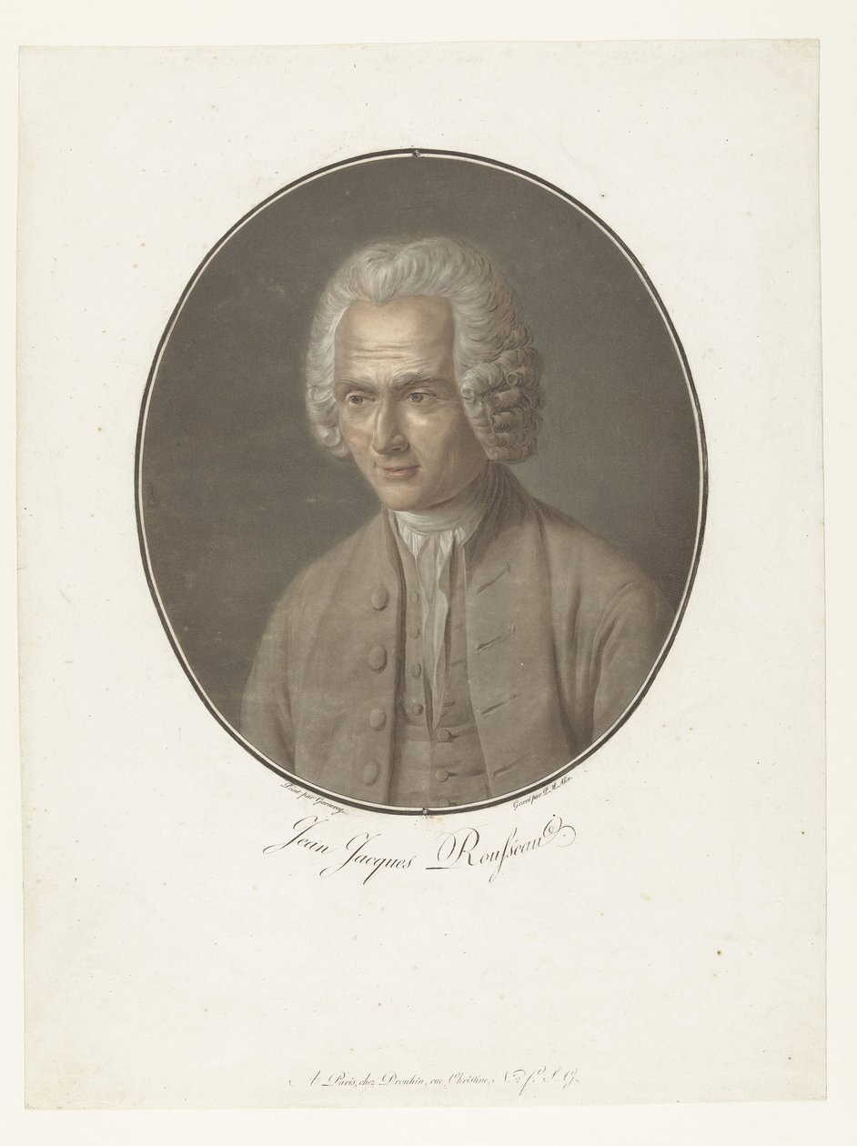 Ritratto di Jean-Jacques Rousseau da Pierre Michel Alix
