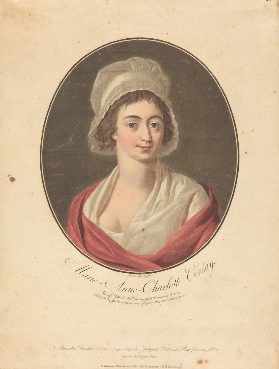 Charlotte Corday da Pierre Michel Alix after Jean François Garnerey