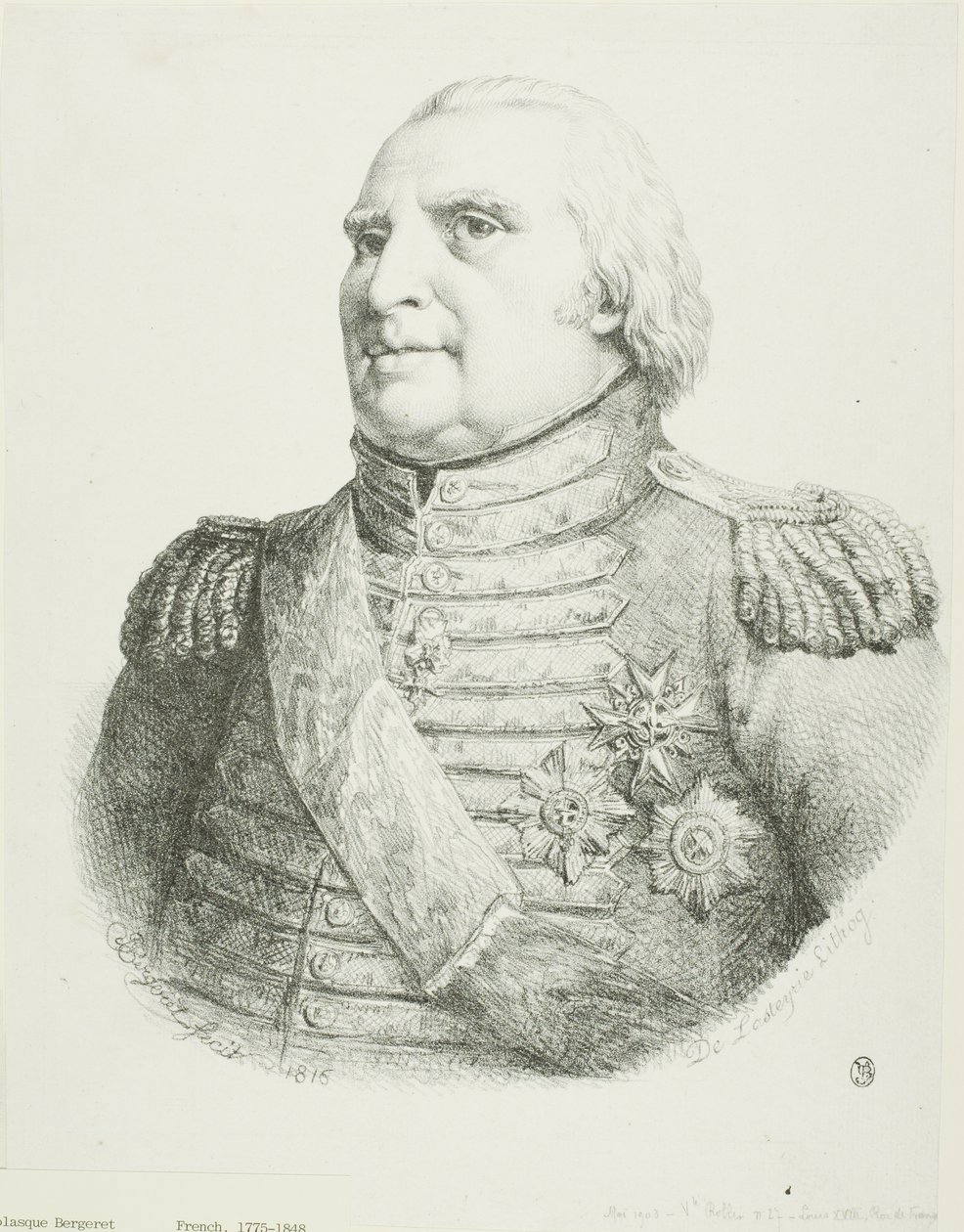 Ritratto di Luigi XVIII da Pierre Nolasque Bergeret