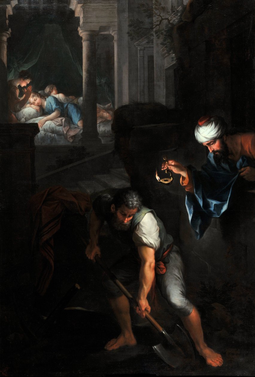 Raguel che scava la sua fossa da Pierre Parrocel
