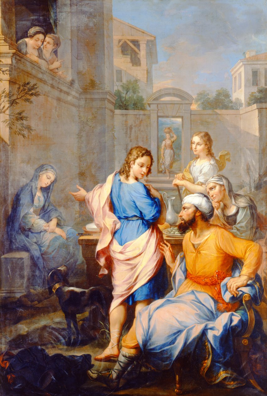 Tobia chiede la mano di Sara, figlia di Raguele da Pierre Parrocel