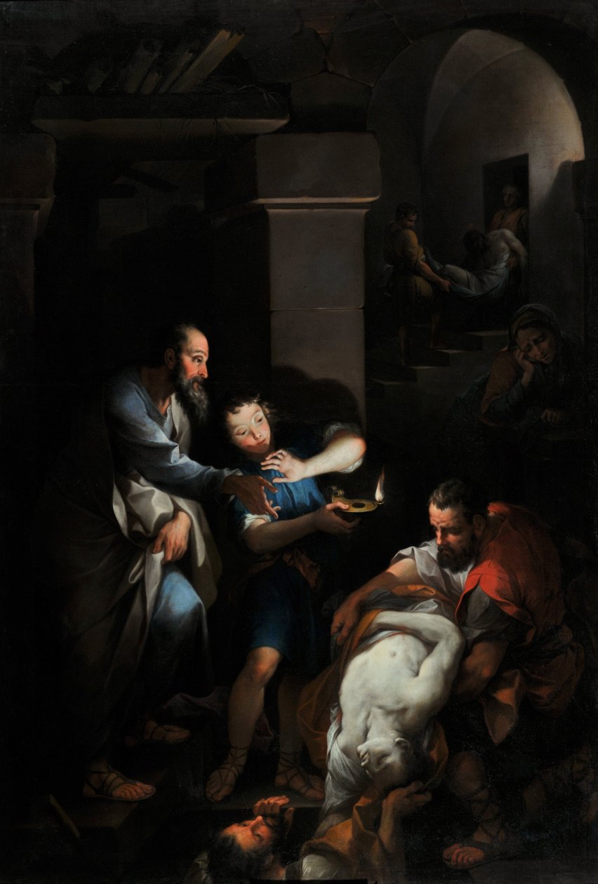 La vita di Tobia: "Tobia seppellisce i suoi compatrioti morti nella loro fuga." da Pierre Parrocel