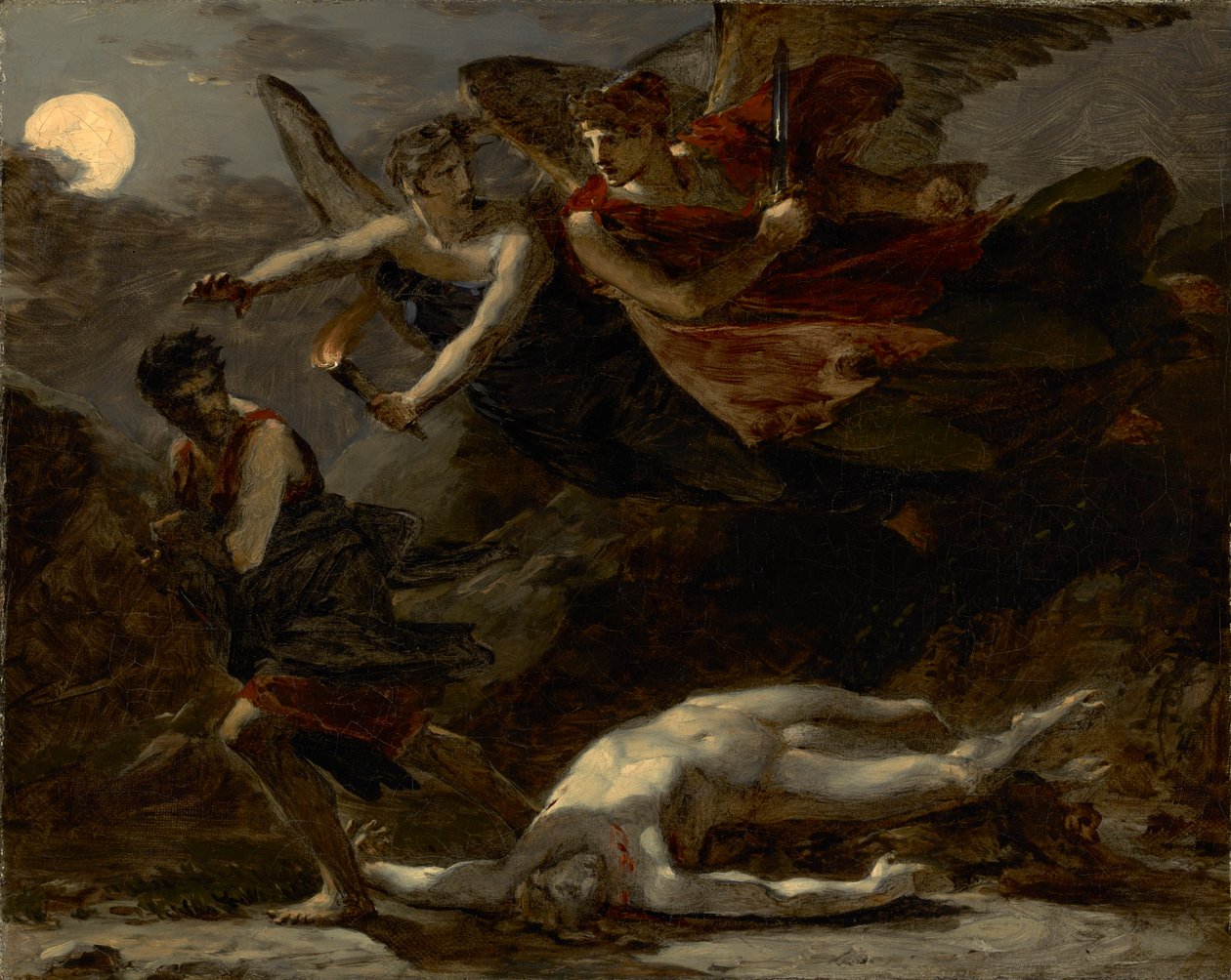 Giustizia e vendetta divina che inseguono il crimine da Pierre Paul Prudhon