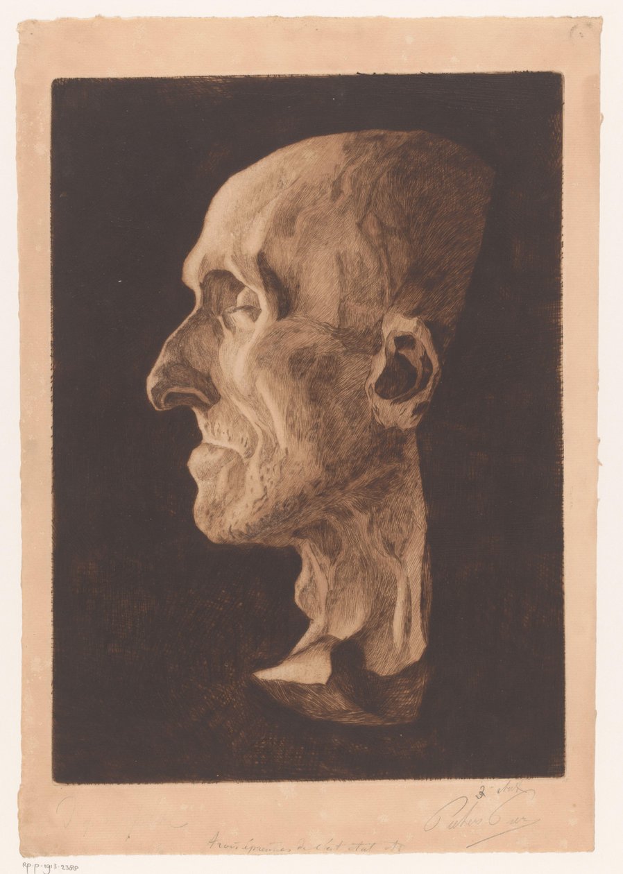 Maschera mortuaria di Antonio Canova da Pierre Peeters (signed by artist)