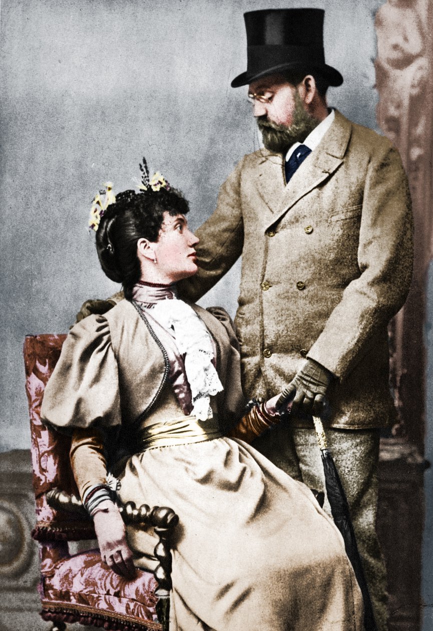 Emile Zola e Jeanne Rozerat, c1890, 1939 da Pierre Petit