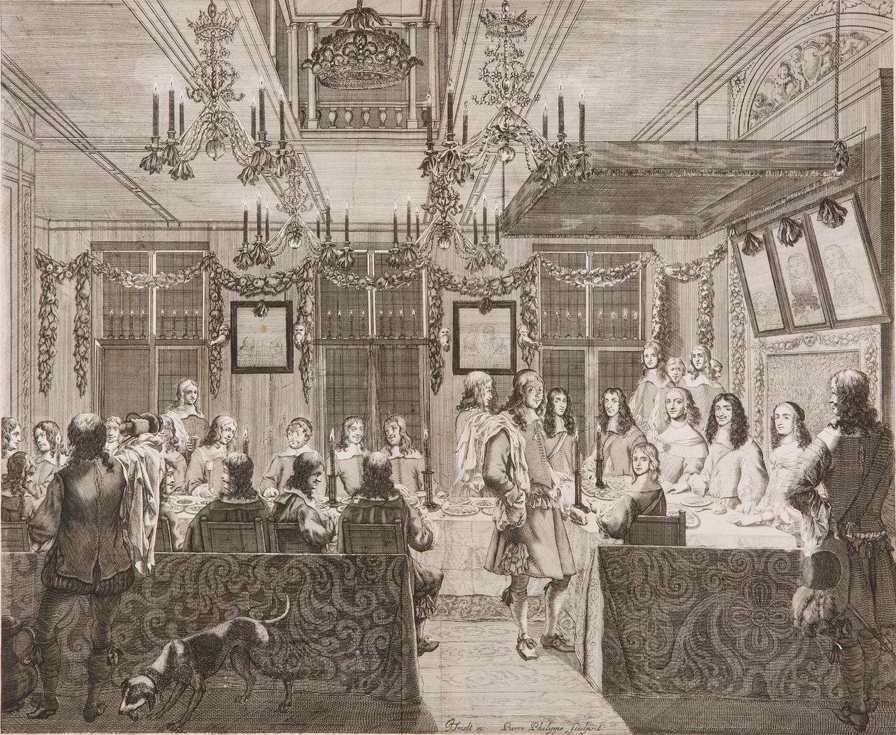 Re Carlo II che cena con Lucy Walter da Pierre Philippe