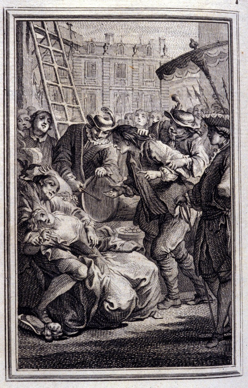 Belphegor - in “Tales et nouvelles en vers” di Jean La Fontaine. 1776. Illustrazione di P.P. Choffard. da Pierre Philippe Choffard
