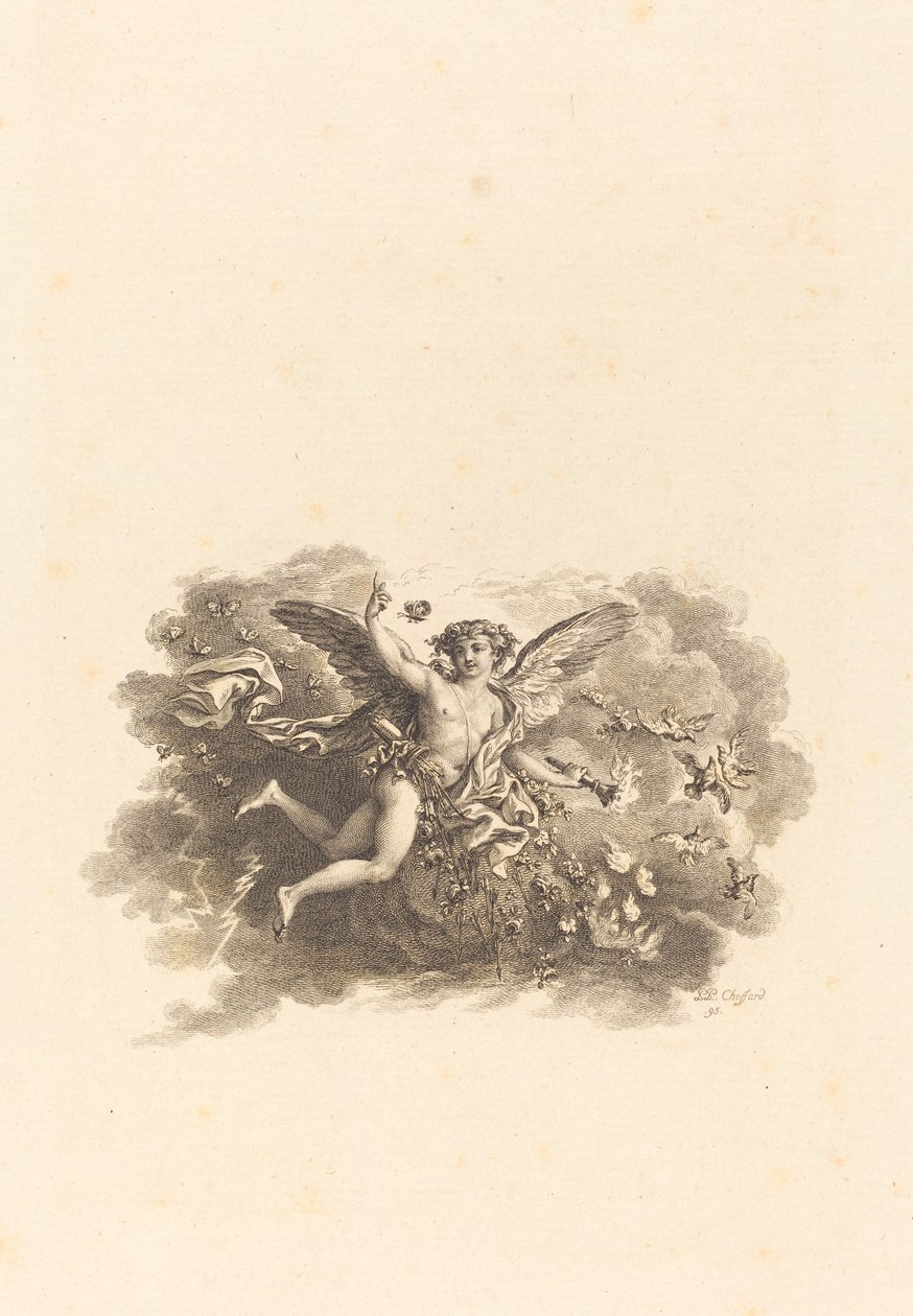 Fleuron per le pagine del titolo da Pierre Philippe Choffard