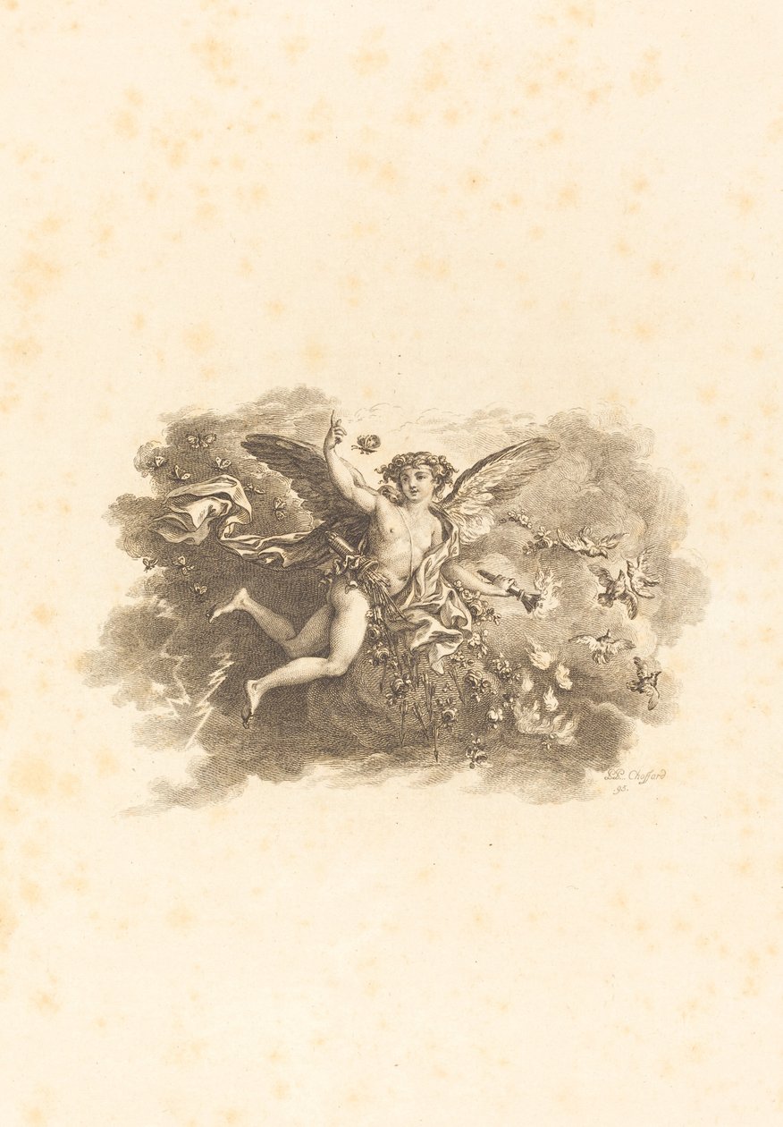 Fleuron per le pagine del titolo da Pierre Philippe Choffard