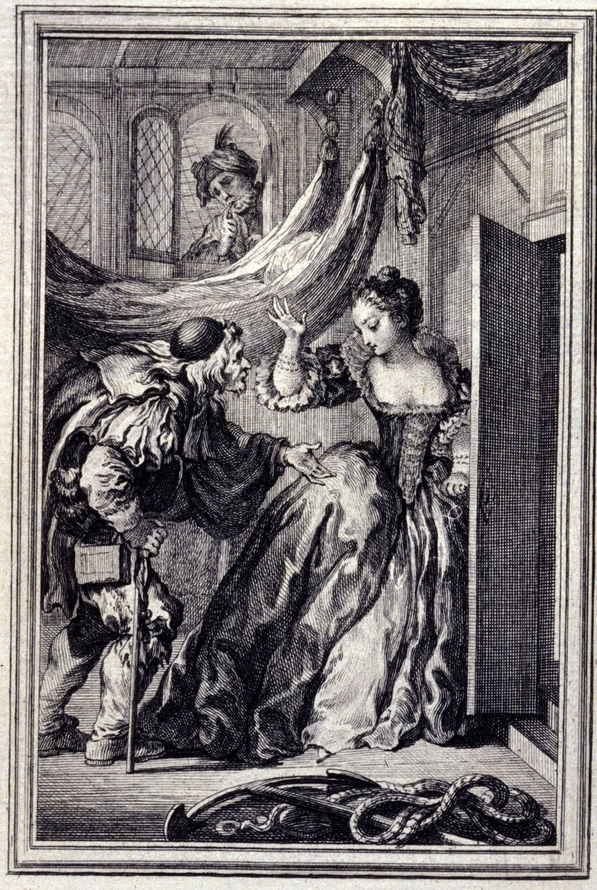 Il Calendario degli Aniardi - in "Racconti e novelle in versi" di Jean La Fontaine. 1776. Illustrazione di P.P. Choffard. da Pierre Philippe Choffard