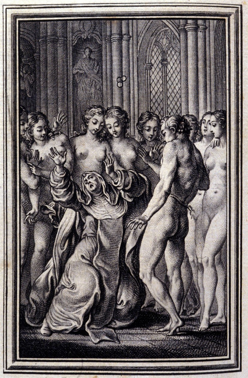 Le Glouches - in “Tales et nouvelles en vers” di Jean La Fontaine. 1776. Illustrazione di P.P. Choffard. da Pierre Philippe Choffard
