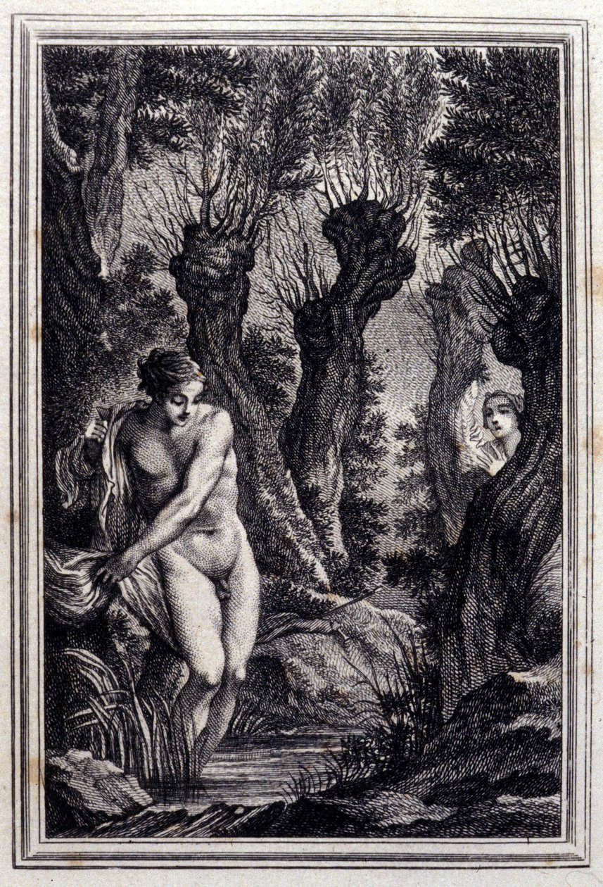 Il caso di coscienza - in “Tales et nouvelles en vers” di Jean La Fontaine. 1776. Illustrazione di P.P. Choffard. da Pierre Philippe Choffard