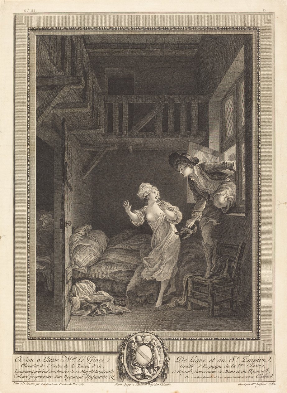 Camminate piano, parlate a bassa voce da Pierre Philippe Choffard after Pierre Antoine Baudouin