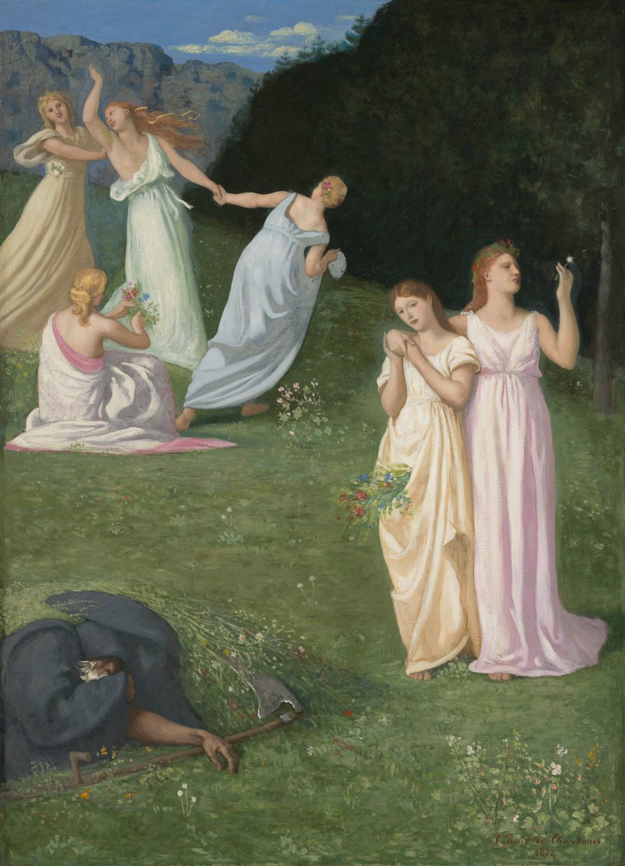 La morte e le fanciulle, 1872 da Pierre Puvis de Chavannes