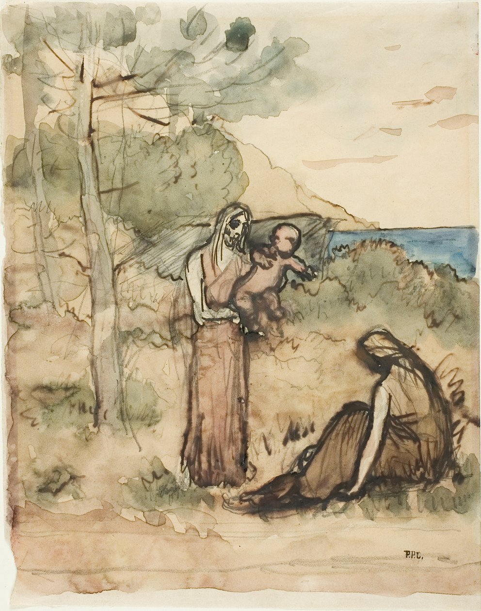 Famiglia di pescatori da Pierre Puvis de Chavannes