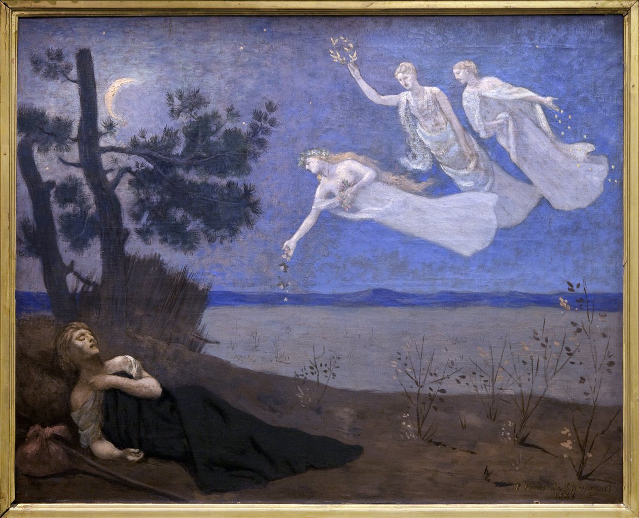 Le Reve (vede nel sonno Amore, Gloria e Ricchezza apparirgli) da Pierre Puvis de Chavannes