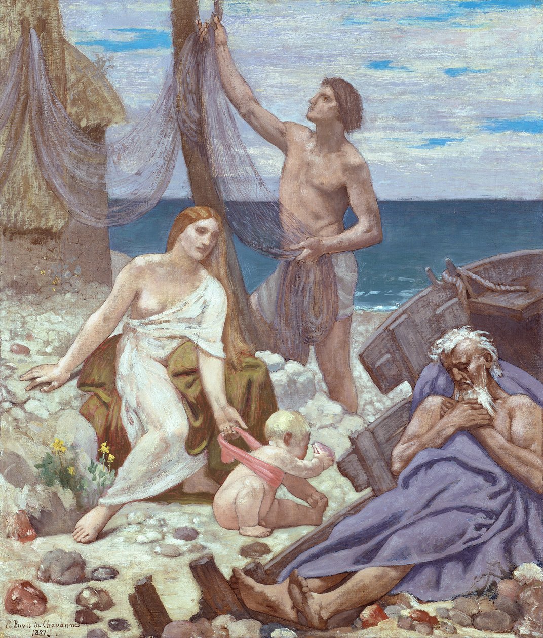 La famiglia del pescatore da Pierre Puvis de Chavannes