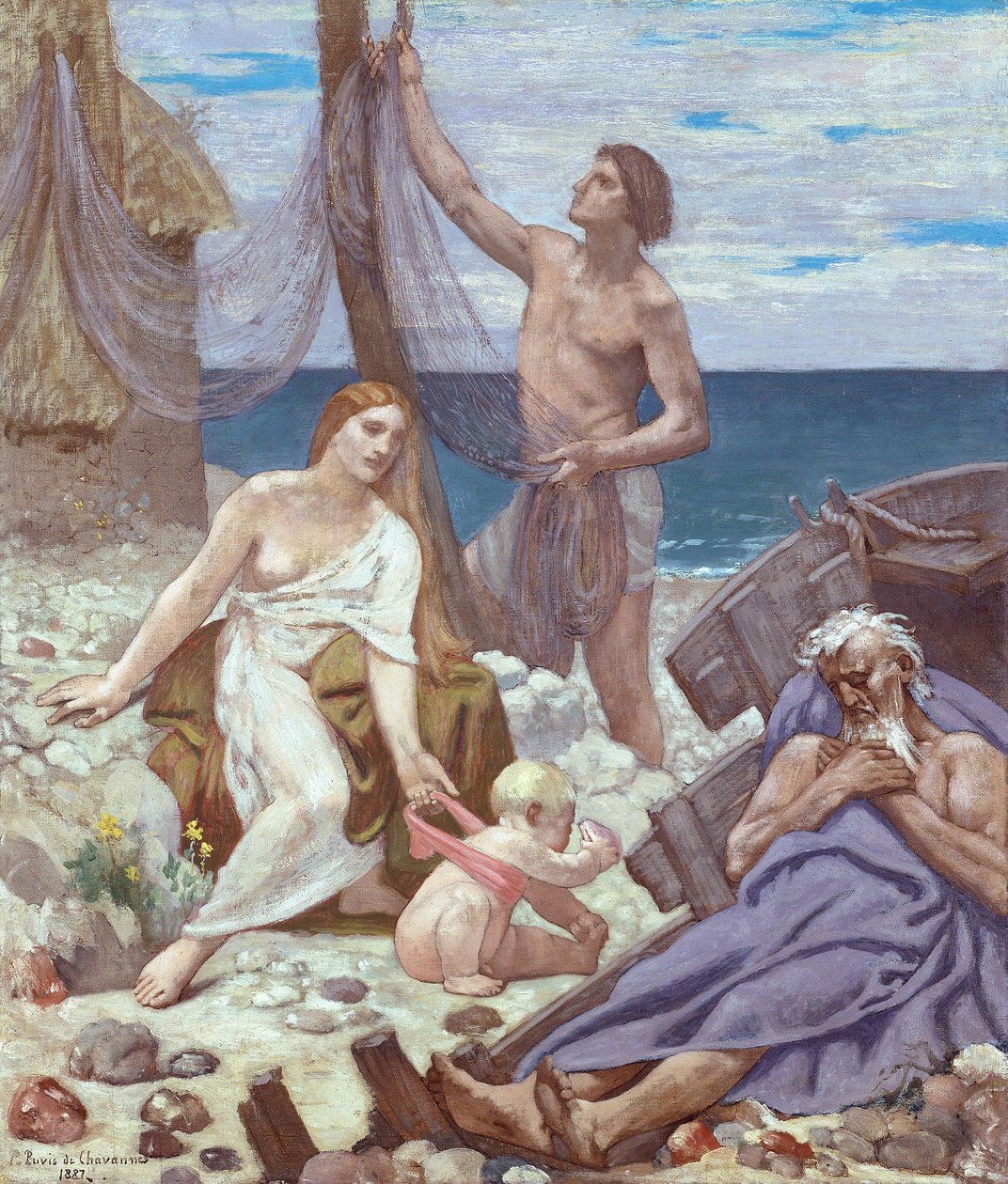 La Famiglia del Pescatore, 1887 da Pierre Puvis de Chavannes