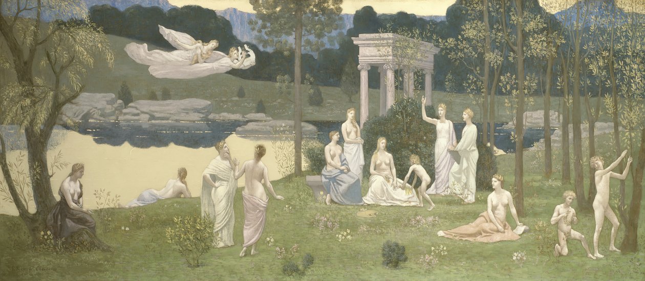 Il boschetto sacro, amato delle arti e delle muse, 1884-1889 da Pierre Puvis de Chavannes