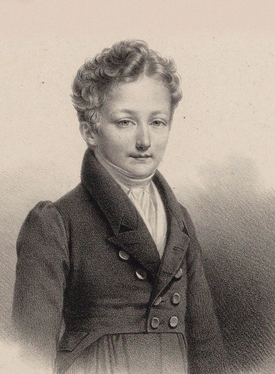 Ritratto del pianista e compositore Sigismund Thalberg 1812-1871, 1826 da Pierre Roch Vigneron