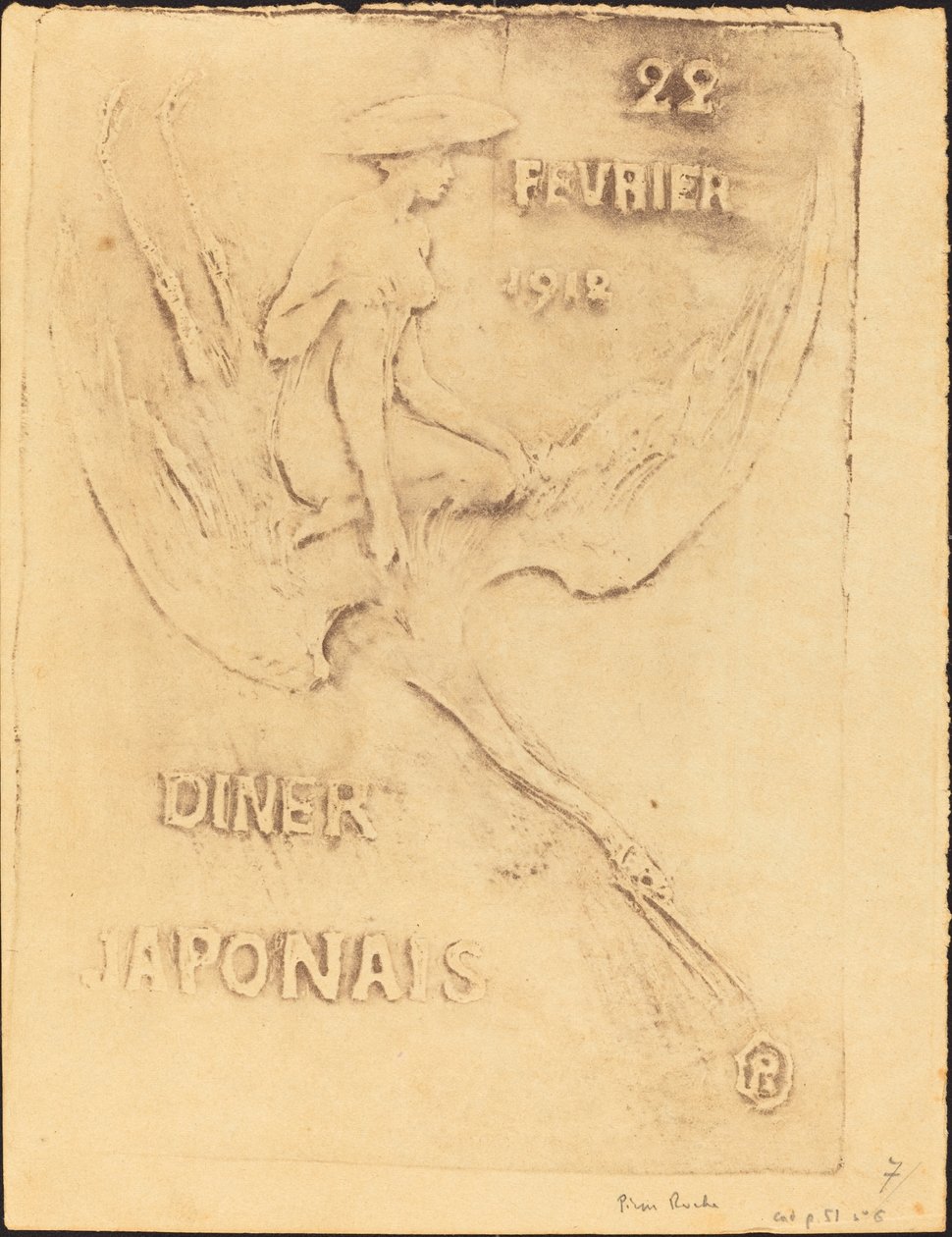 Donna e uccello, 22 febbraio 1912, cena giapponese da Pierre Roche