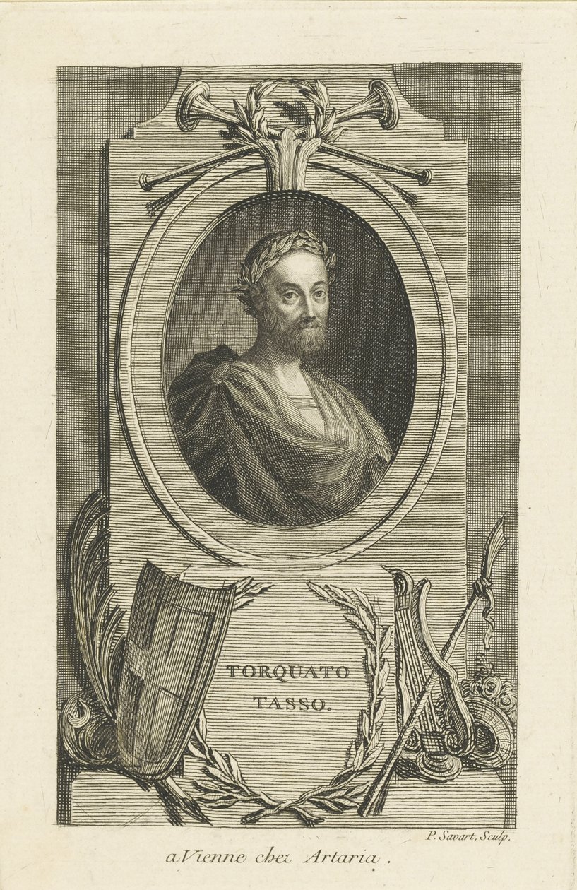 Ritratto di Torquato Tasso da Pierre Savart