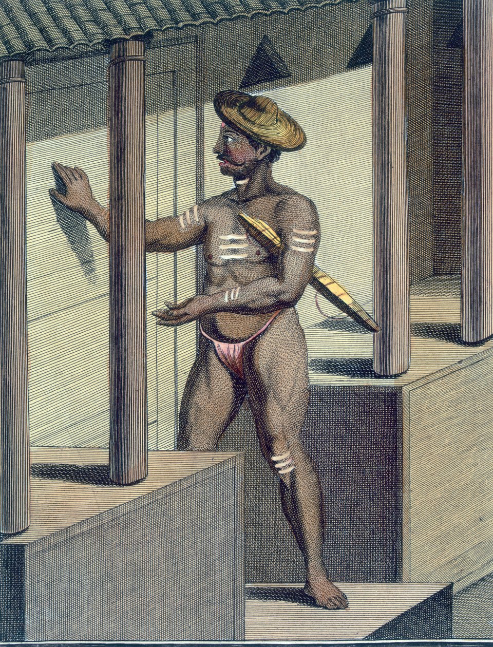Carépatré Pandaron (devoto religioso votato al silenzio), inciso da Poisson, da 