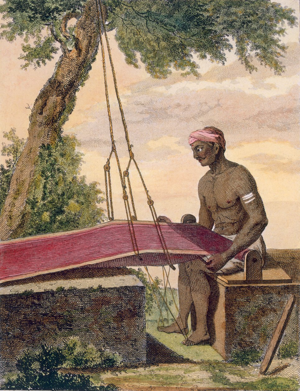 Tessitore di stoffa da Pierre Sonnerat
