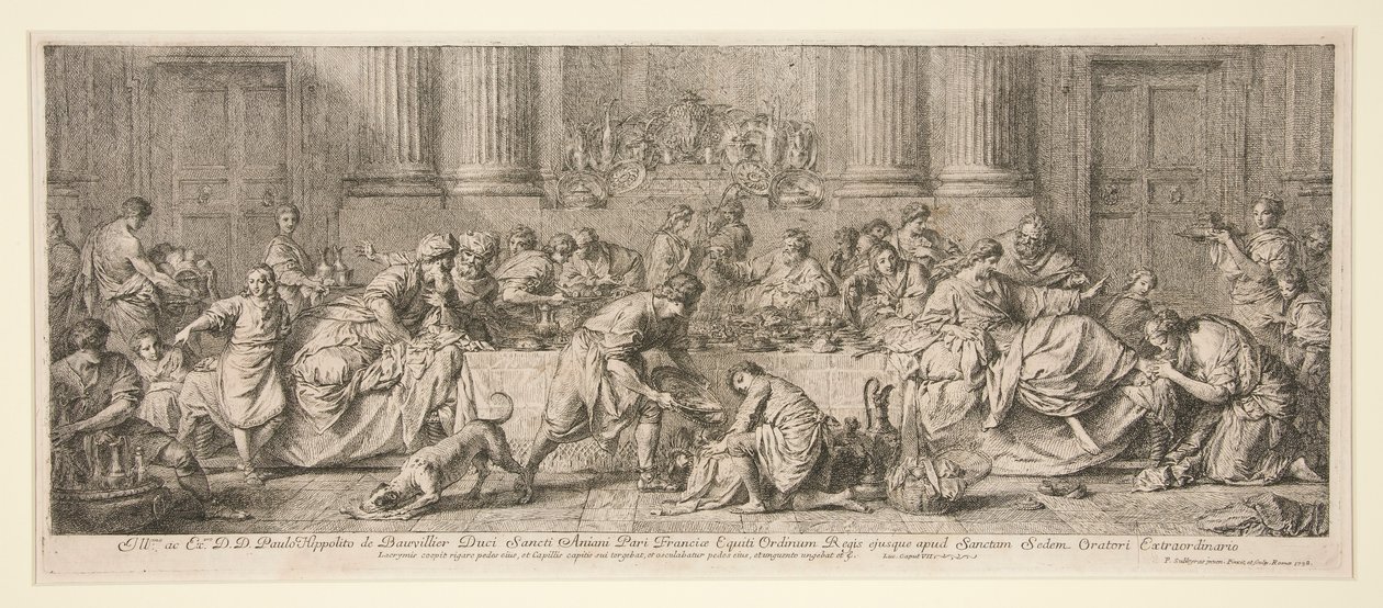 La Madeleine ai piedi di Gesù (Il banchetto nella casa di Simone il Fariseo) da Pierre Subleyras