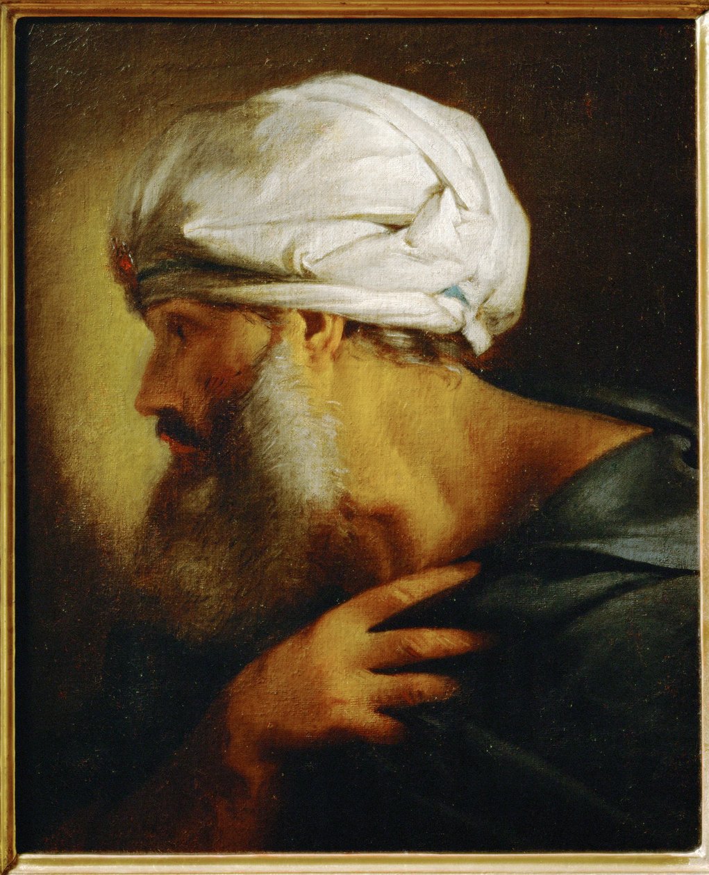 Uomo con turbante (dipinto su tela) da Pierre Subleyras