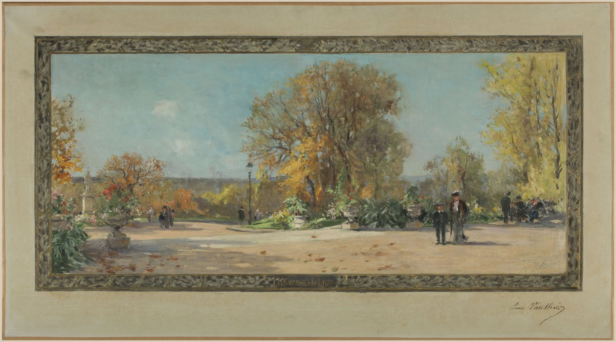 Bozzetto per il municipio di Vanves: La terrazza del Lycée Michelet da Pierre Vauthier