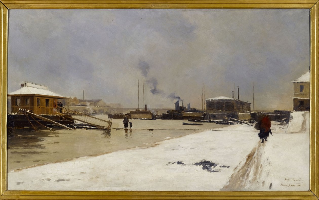 Il basso porto del ponte Tolbiac durante l