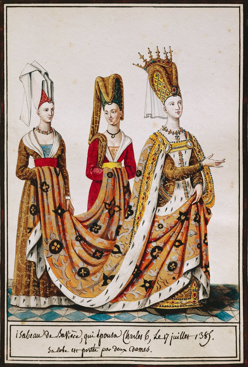 Isabeau di Baviera che sposa Carlo VI, Re di Francia, 17 luglio da Pierre de La Mesangere