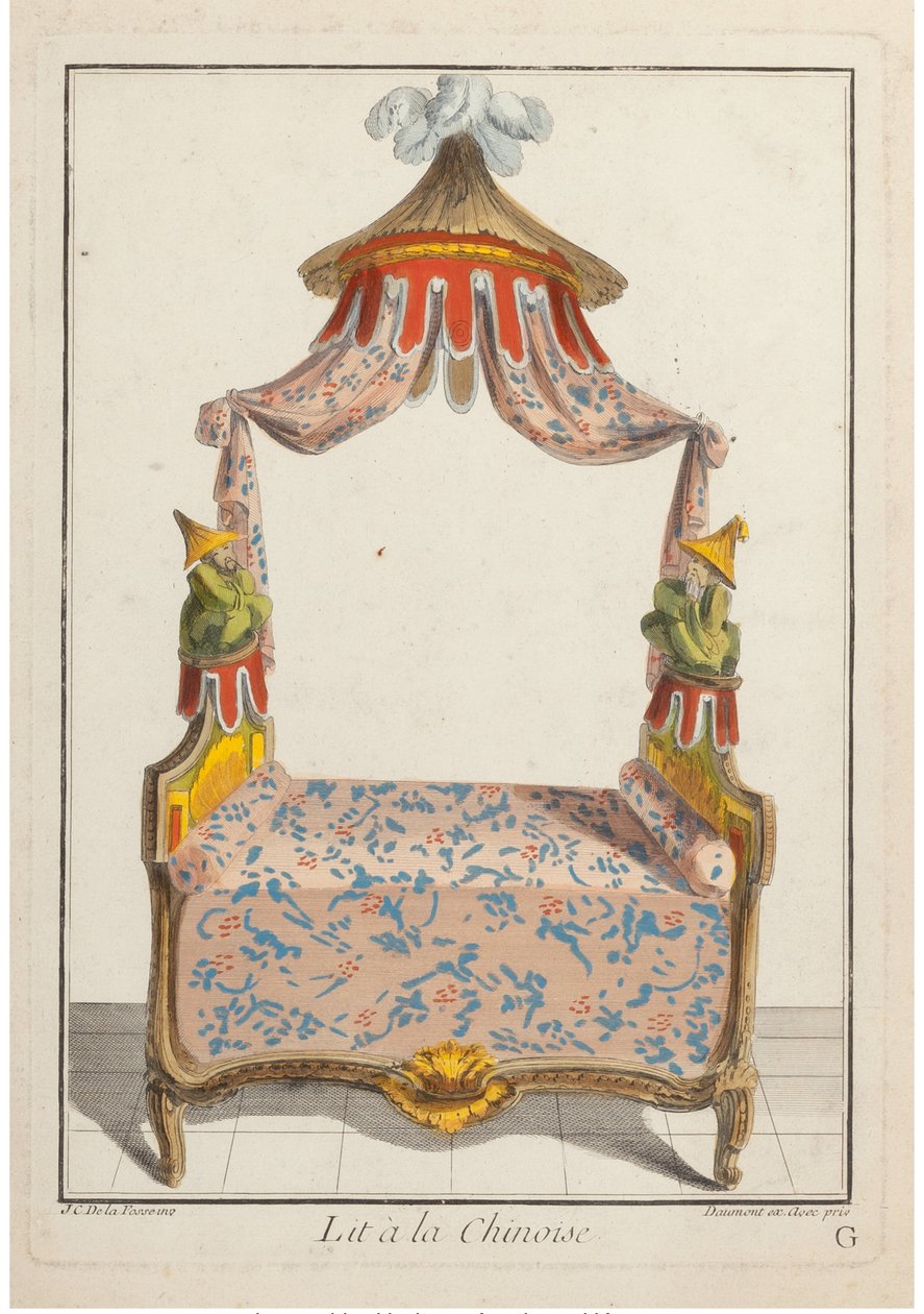 Lit à la Chinoise, ca 1788 da Pierre de La Mesangere