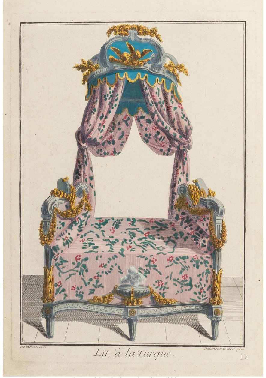 Lit à la Turque, ca 1788 da Pierre de La Mesangere