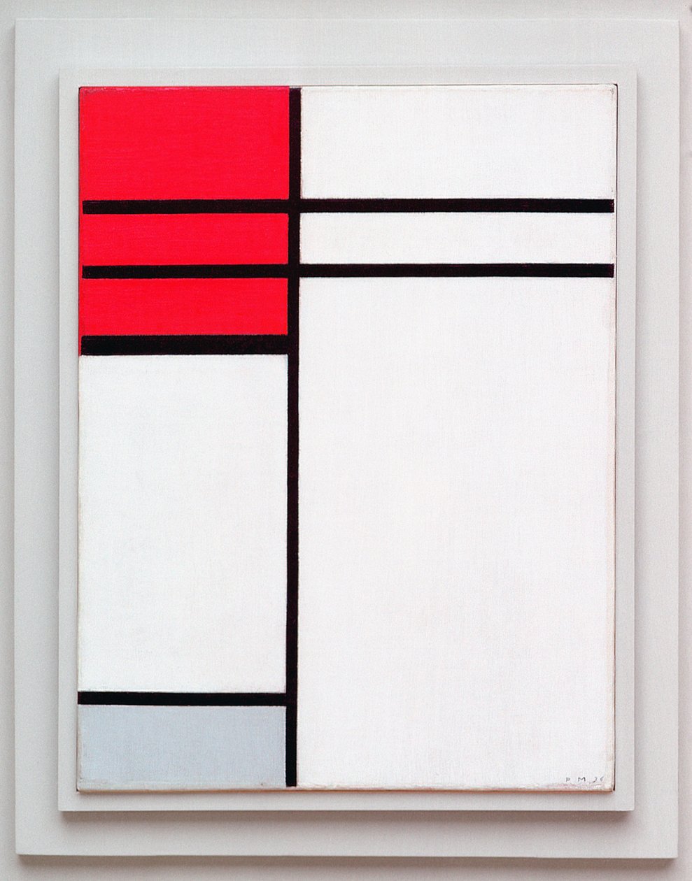 Composizione (A) in rosso e bianco, 1936 da Piet Mondrian