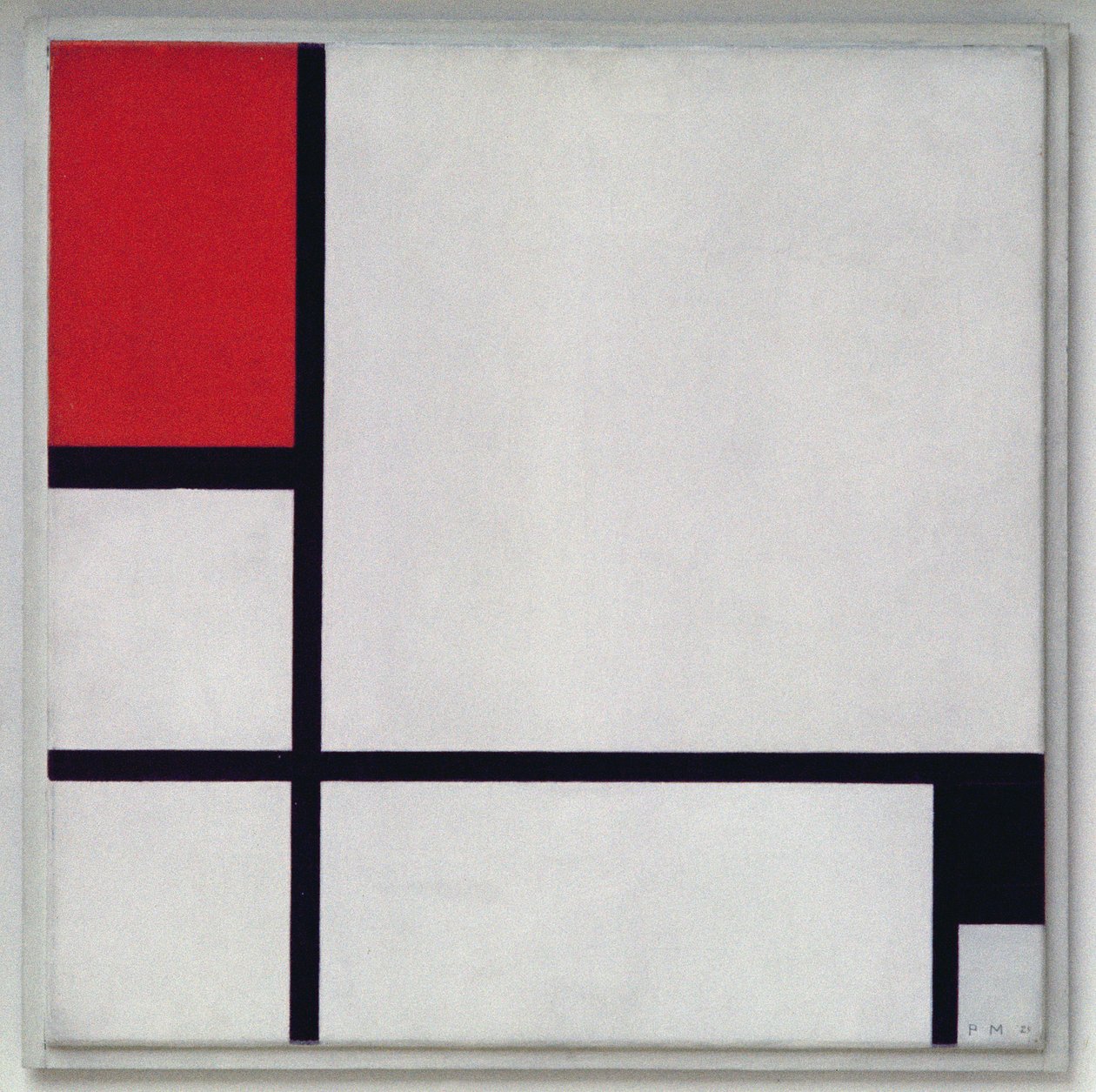 Composizione No.1, con rosso e nero, 1929 da Piet Mondrian