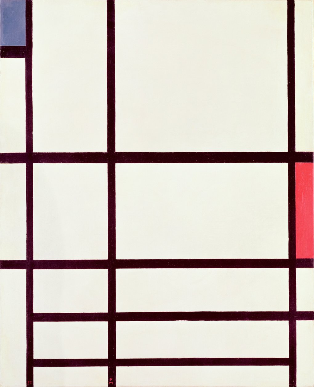 Composizione in rosso, blu e bianco: II da Piet Mondrian