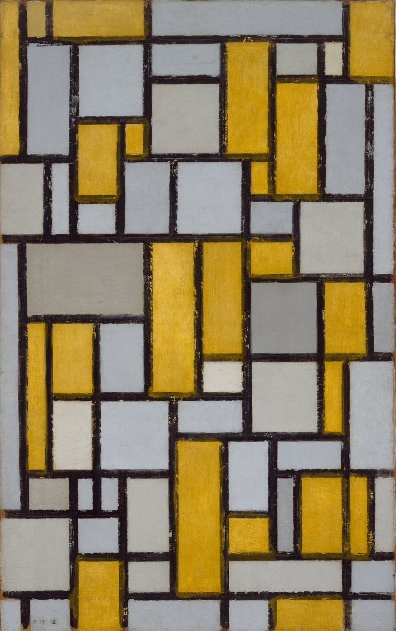 Composizione con griglia 1, 1918 da Piet Mondrian
