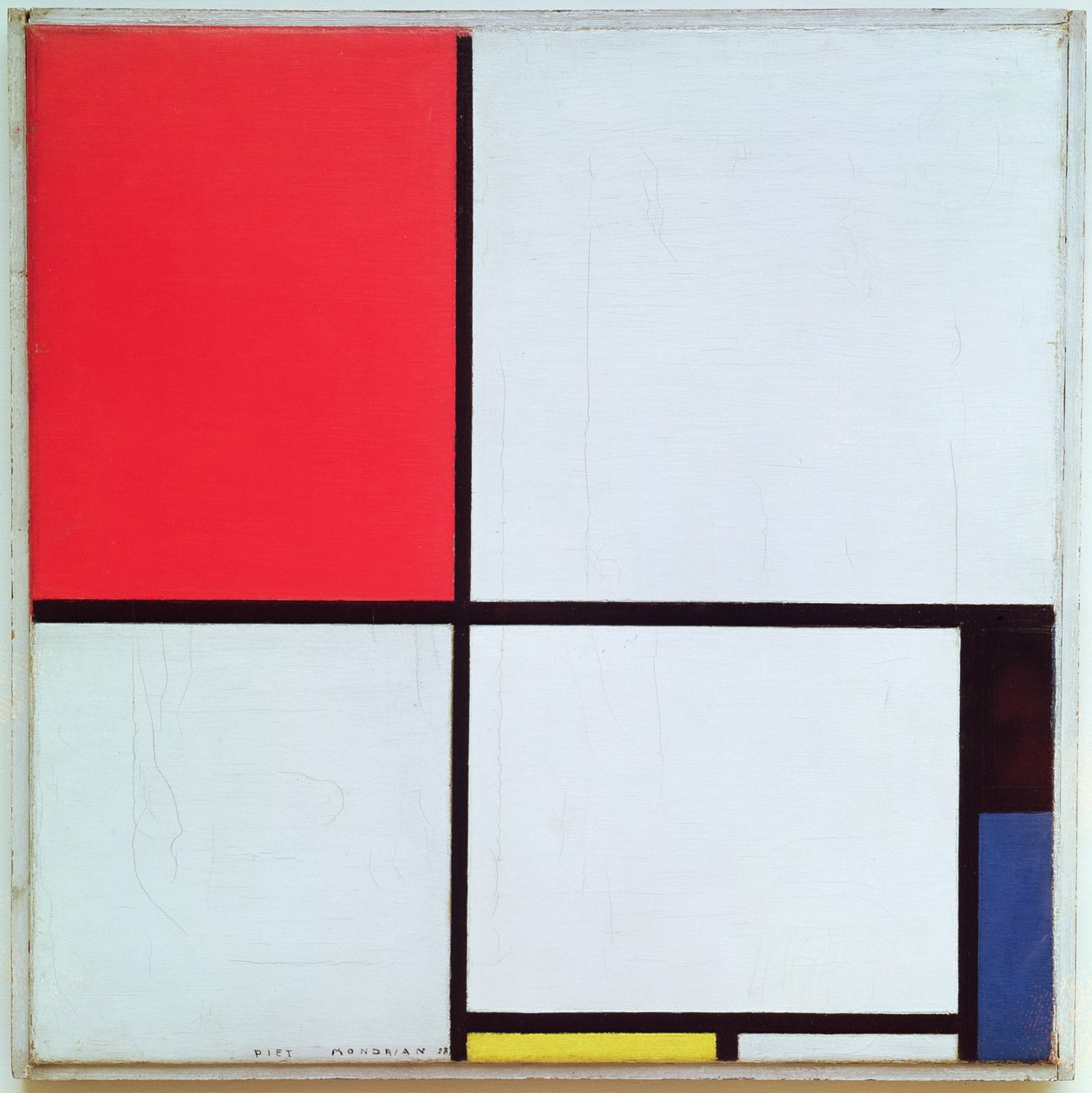 Composizione con rosso, nero, blu e giallo, 1928 da Piet Mondrian