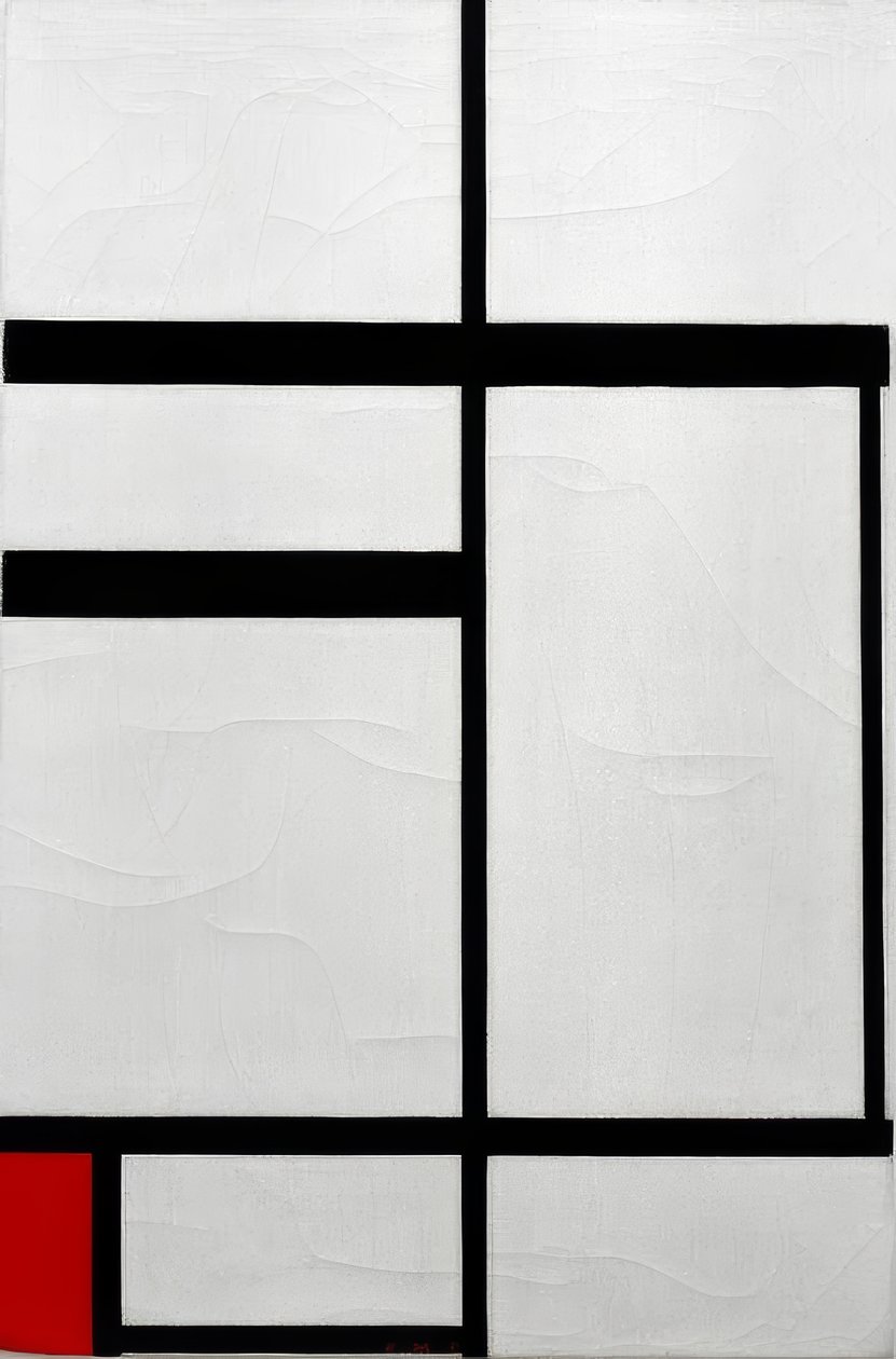 Composizione n. I; Composizione con rosso da Piet Mondrian