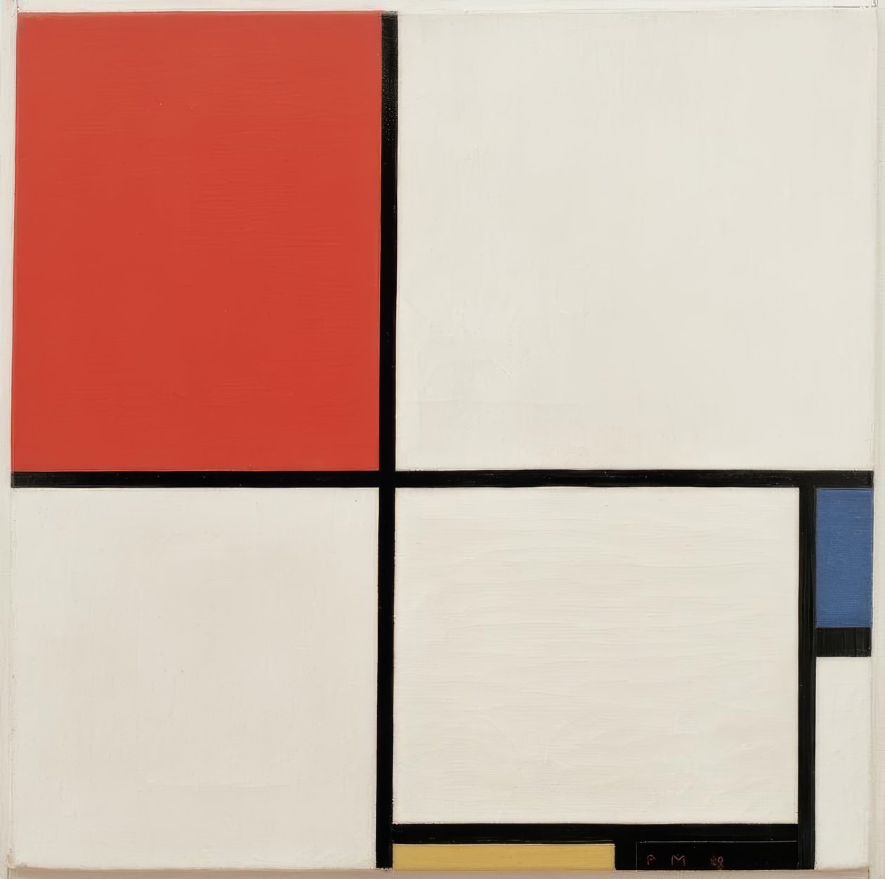 Composizione n. III; Composizione con rosso, blu, giallo e nero da Piet Mondrian