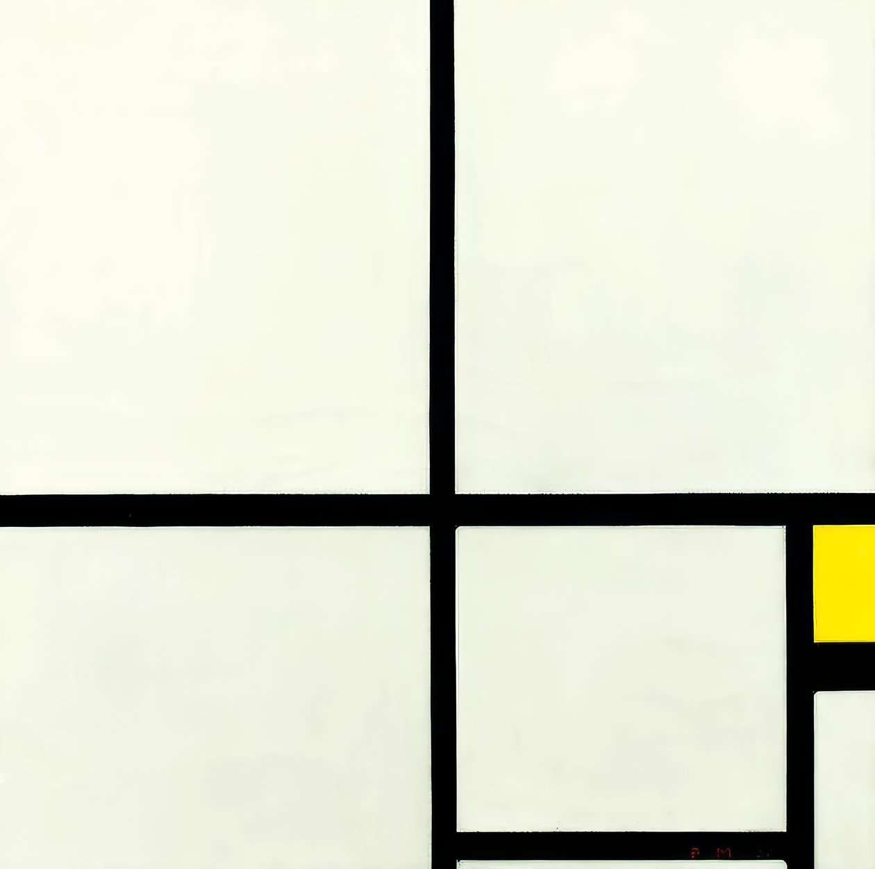 Composizione con giallo da Piet Mondrian