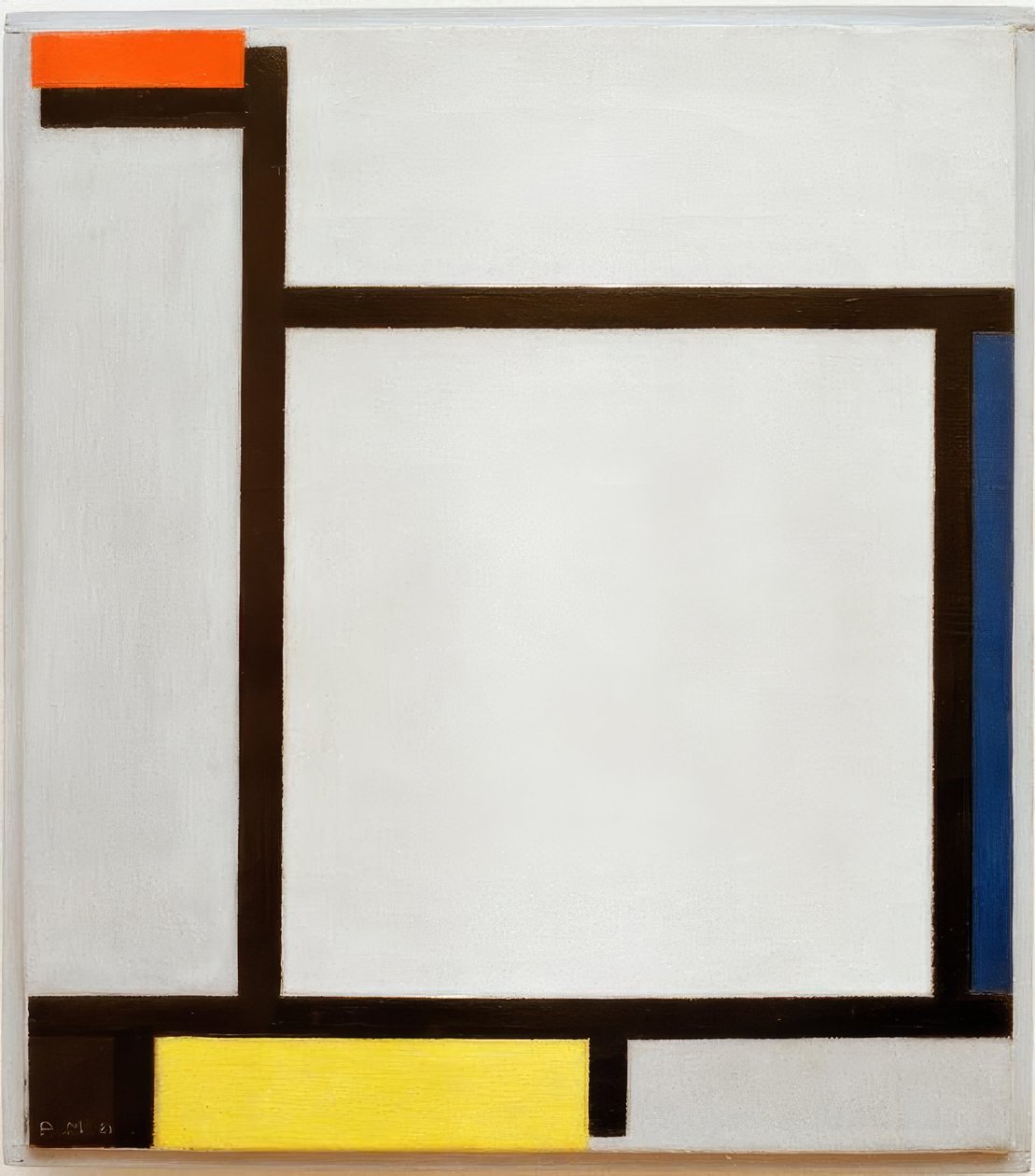 Composizione con rosso, blu, nero, giallo e grigio da Piet Mondrian