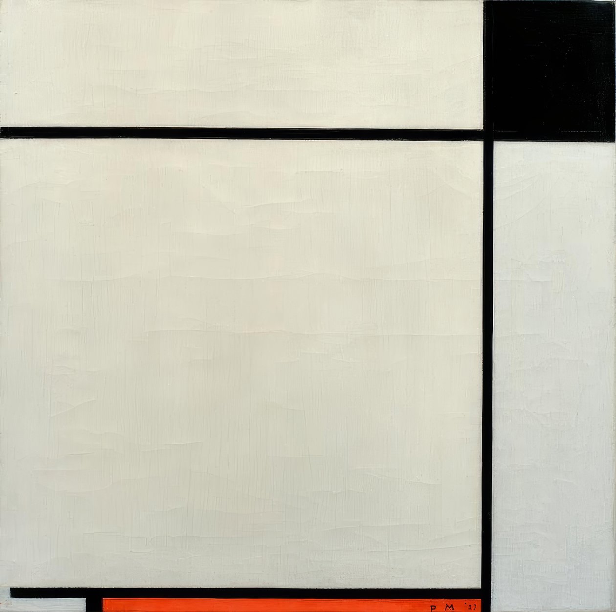 Composizione con nero, rosso e grigio da Piet Mondrian