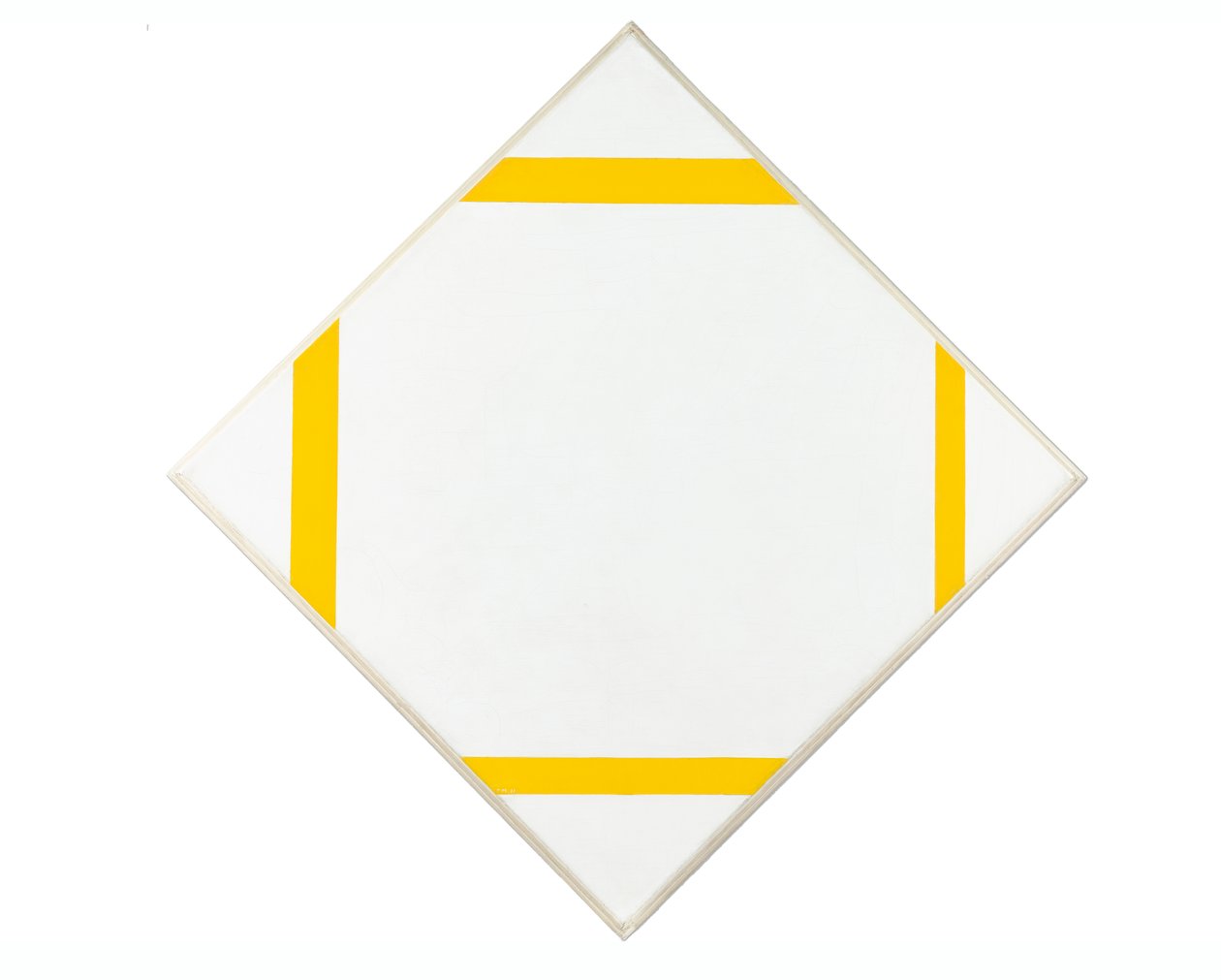 Composizione a losanga con quattro linee gialle da Piet Mondrian